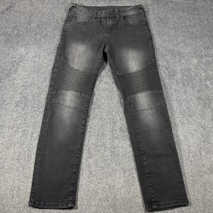 True Religion Jeans Women 16 (28x28) Regular Black Geno Relaxed Slim Denim‎ Dark